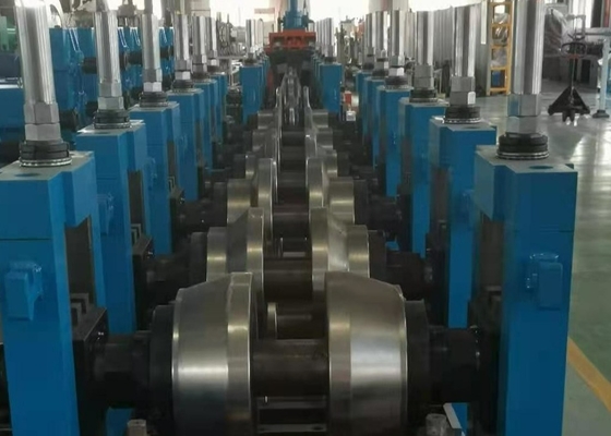 20m/Min 25mm Υδάτινο κάτω στρογγυλο σωλήνα Μηχανήματα Σιδηροδρομική γραμμή παραγωγής σωλήνων